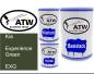Preview: Kia, Experience Green, EXG: 500ml Lackdose + 500ml Klarlack + 250ml Härter - Set, von ATW Autoteile West.